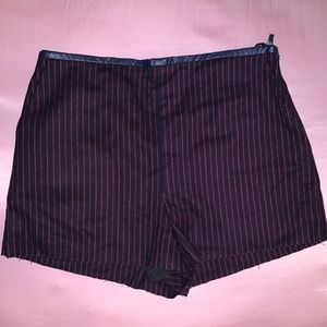 Lucca Couture Red & Navy Striped Shorts Size Med